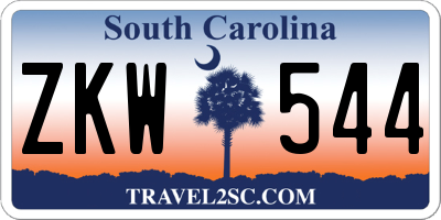 SC license plate ZKW544