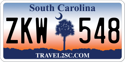 SC license plate ZKW548
