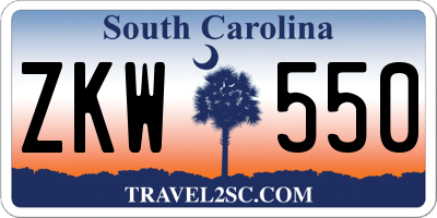 SC license plate ZKW550