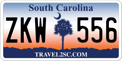 SC license plate ZKW556