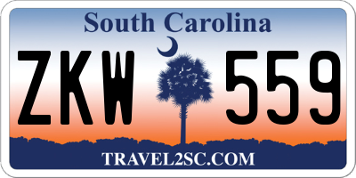 SC license plate ZKW559
