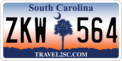 SC license plate ZKW564