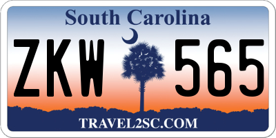 SC license plate ZKW565