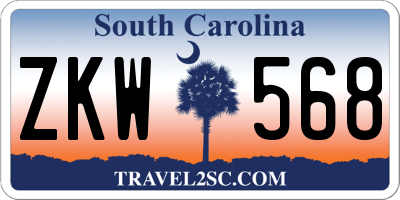 SC license plate ZKW568
