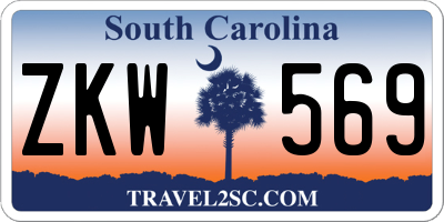 SC license plate ZKW569