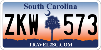 SC license plate ZKW573
