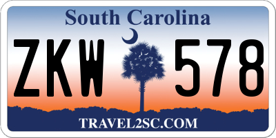 SC license plate ZKW578