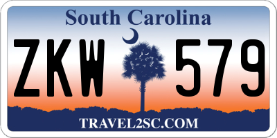 SC license plate ZKW579