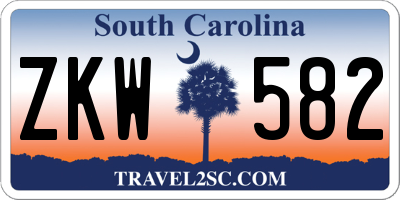 SC license plate ZKW582