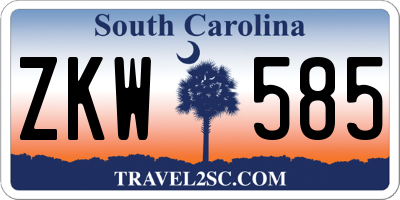 SC license plate ZKW585