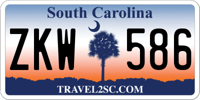 SC license plate ZKW586
