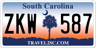 SC license plate ZKW587