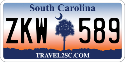 SC license plate ZKW589