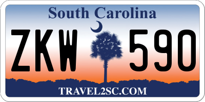 SC license plate ZKW590