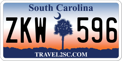 SC license plate ZKW596