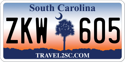 SC license plate ZKW605