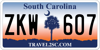 SC license plate ZKW607