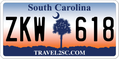 SC license plate ZKW618