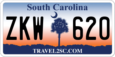 SC license plate ZKW620