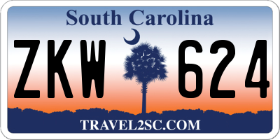 SC license plate ZKW624