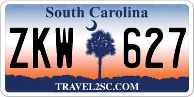 SC license plate ZKW627