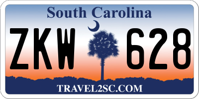 SC license plate ZKW628