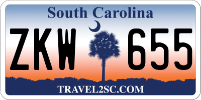 SC license plate ZKW655