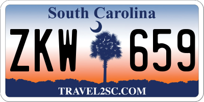 SC license plate ZKW659