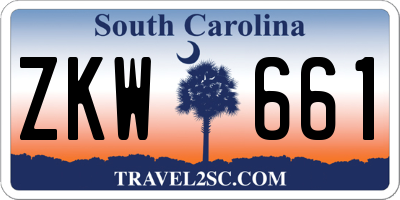 SC license plate ZKW661