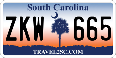SC license plate ZKW665