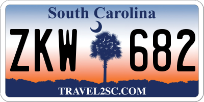 SC license plate ZKW682