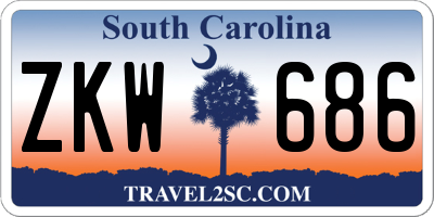 SC license plate ZKW686