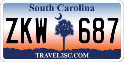 SC license plate ZKW687