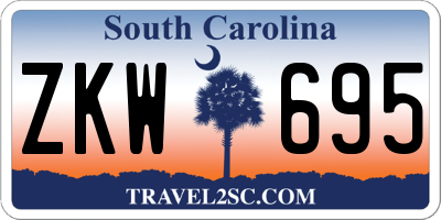 SC license plate ZKW695