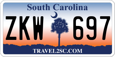 SC license plate ZKW697