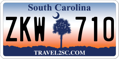 SC license plate ZKW710