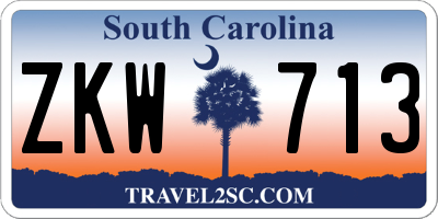 SC license plate ZKW713