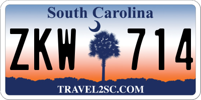 SC license plate ZKW714