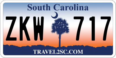 SC license plate ZKW717