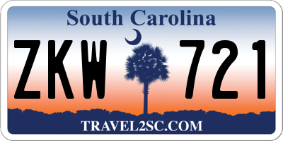 SC license plate ZKW721