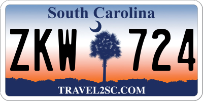 SC license plate ZKW724