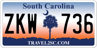 SC license plate ZKW736