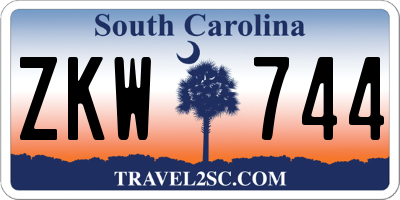 SC license plate ZKW744