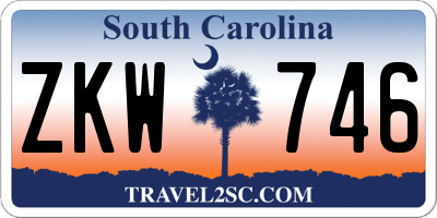 SC license plate ZKW746