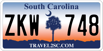 SC license plate ZKW748