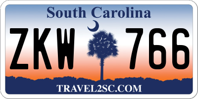 SC license plate ZKW766