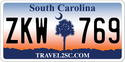 SC license plate ZKW769