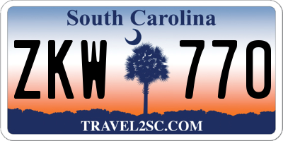 SC license plate ZKW770