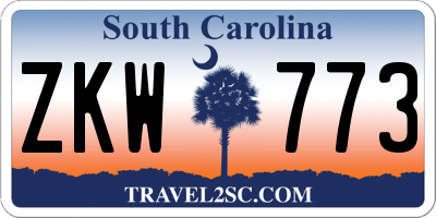 SC license plate ZKW773