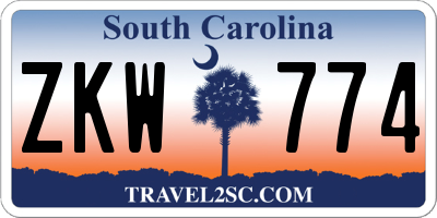 SC license plate ZKW774